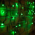 Гирлянда Айсикл (бахрома) светодиодный, 4,8 х 0,6 м, черный провод, 220В, диоды зеленые, NEON-NIGHT, SL255-134