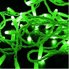 Гирлянда Нить 10м, с эффектом мерцания, белый ПВХ, 24В, цвет: Зелёный