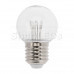 Лампа шар e27 6 LED ∅45мм - красная, прозрачная колба, эффект лампы накаливания, SL405-122