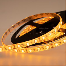 LED лента силикон, 10 мм, IP65, SMD 5050, 60 LED/m, 12 V, цвет свечения желтый